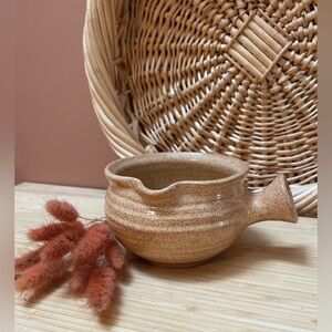 Earthenware Serving Bowl With Spout